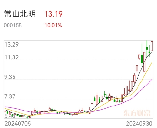 常山北明市值飙升近二百六十亿，二十日内的瞩目回眸