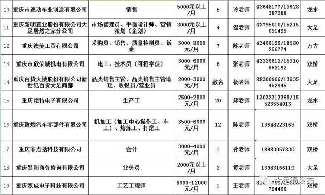 重庆大足最新招聘信息概览与概览