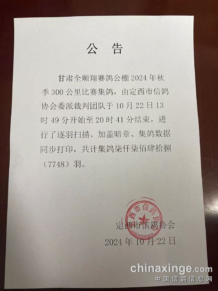 天水金森赛鸽公棚最新动态公告